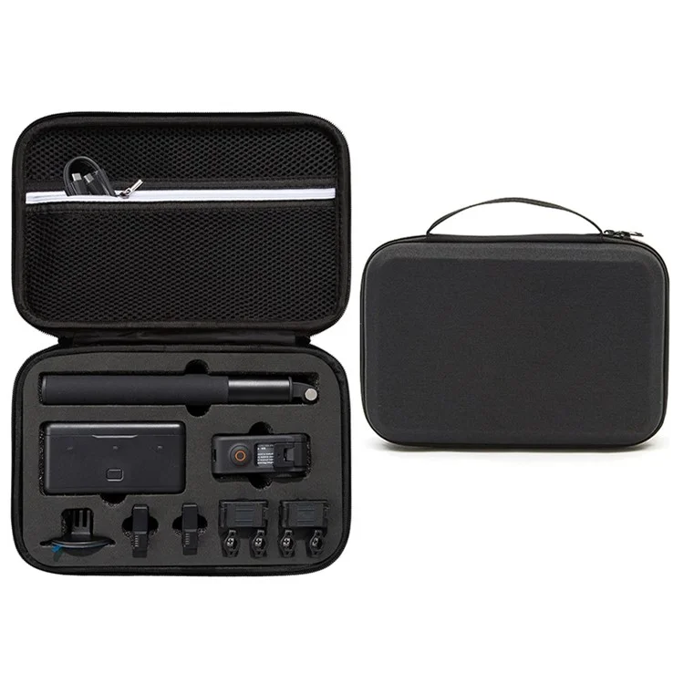 Sac de rangement pour DJI Osmo Action 3 / Action 4 / Action 5 Pro Accessoires de caméra portables Boîte de protection Étui de transport - Noir
