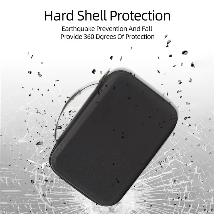 Sac de rangement pour DJI Osmo Action 3 / Action 4 / Action 5 Pro Accessoires de caméra portables Boîte de protection Étui de transport - Noir