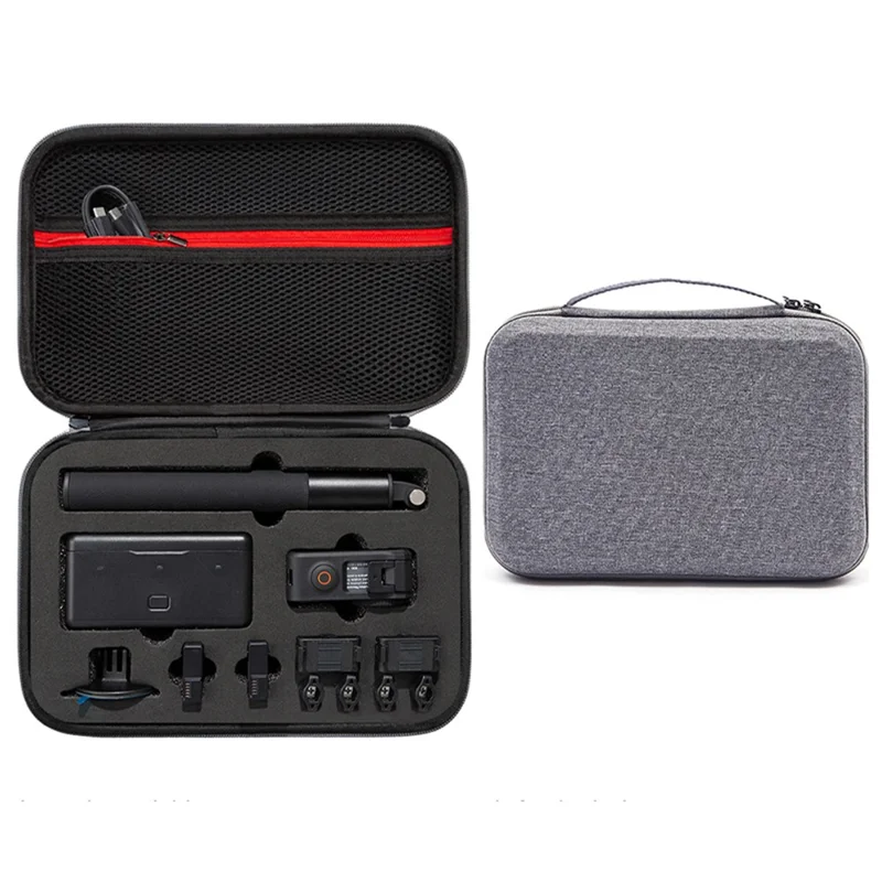 Storage Bag for DJI Osmo Action 3 / Action 4 / Action 5 Pro Portable Camera Accessories Protection Box Carrying Case - Grey