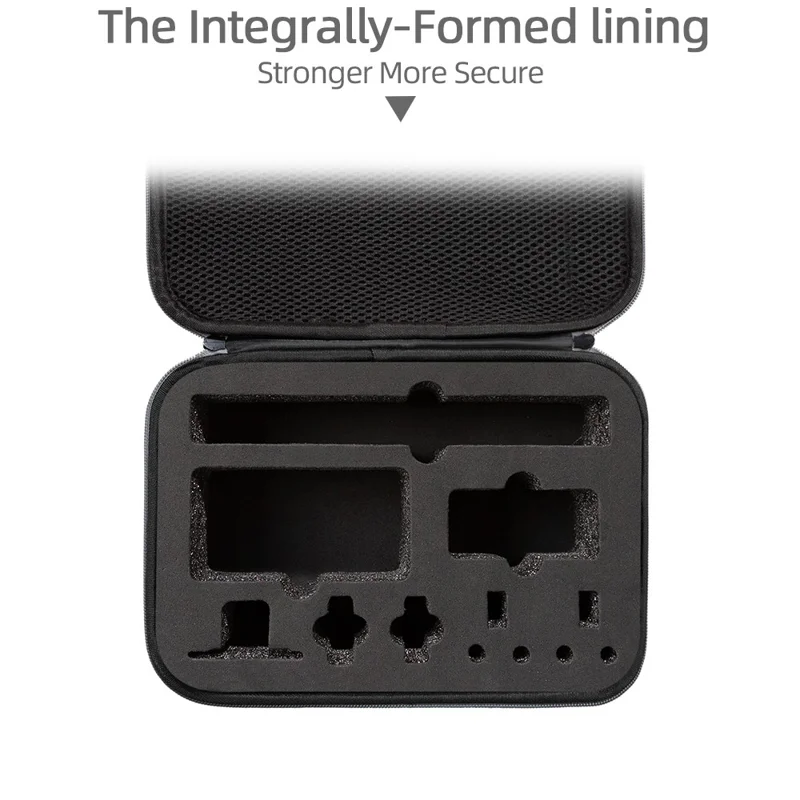 Storage Bag for DJI Osmo Action 3 / Action 4 / Action 5 Pro Portable Camera Accessories Protection Box Carrying Case - Grey