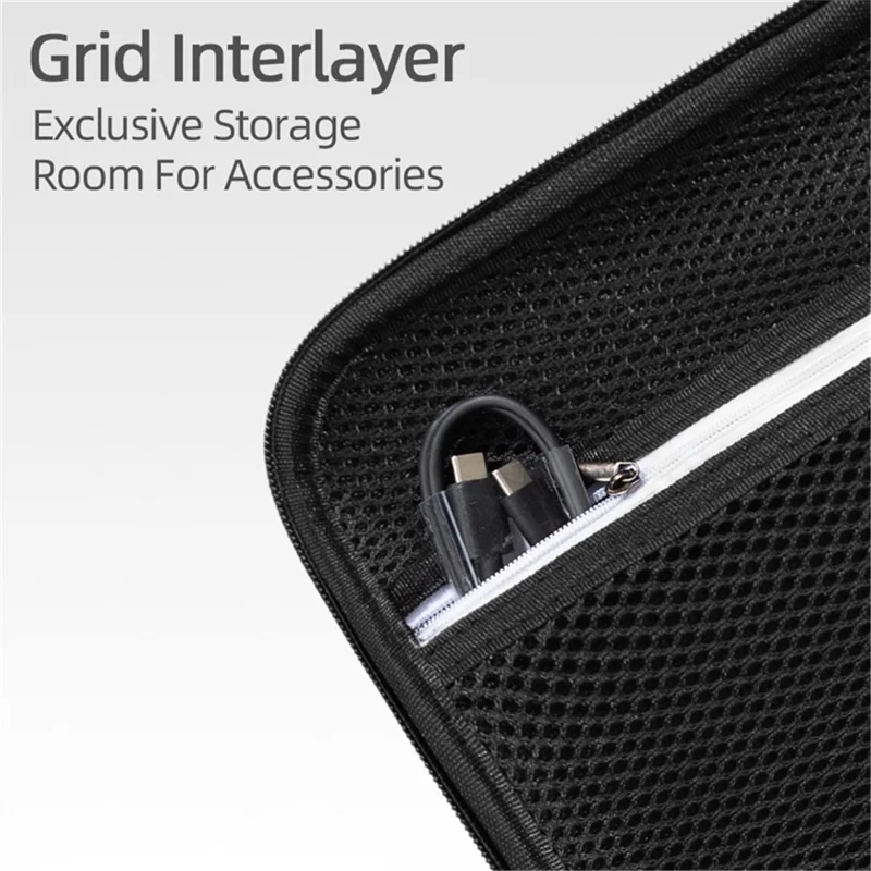 For DJI Osmo Mobile SE Shockproof Carrying Bag Portable Storage Case with Handle - Black