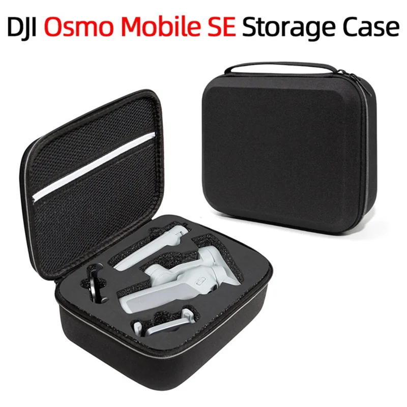 For DJI Osmo Mobile SE Shockproof Carrying Bag Portable Storage Case with Handle - Black
