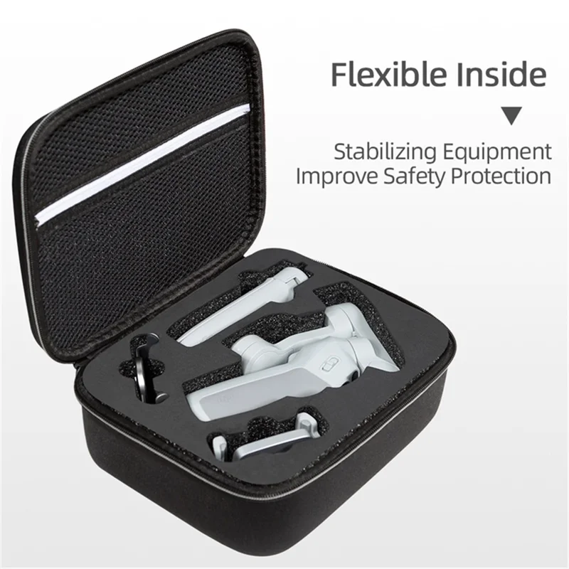 For DJI Osmo Mobile SE Shockproof Carrying Bag Portable Storage Case with Handle - Black