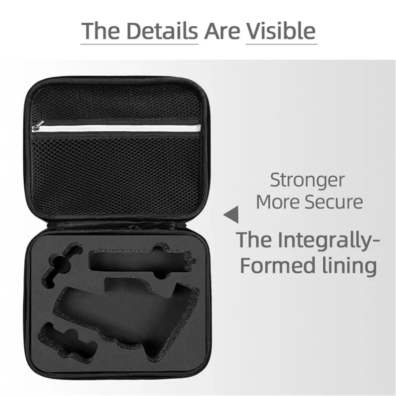 For DJI Osmo Mobile SE Shockproof Carrying Bag Portable Storage Case with Handle - Black