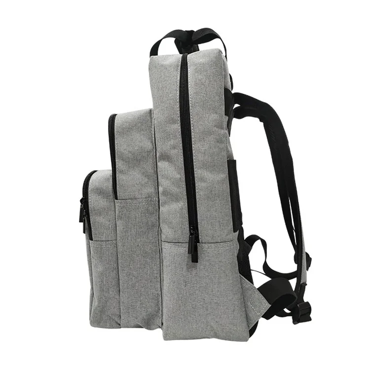 For Sony PS5 Game Console Portable Travel Carrying Bag Shockproof Zipper Backpack - Grey