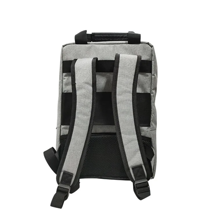 For Sony PS5 Game Console Portable Travel Carrying Bag Shockproof Zipper Backpack - Grey