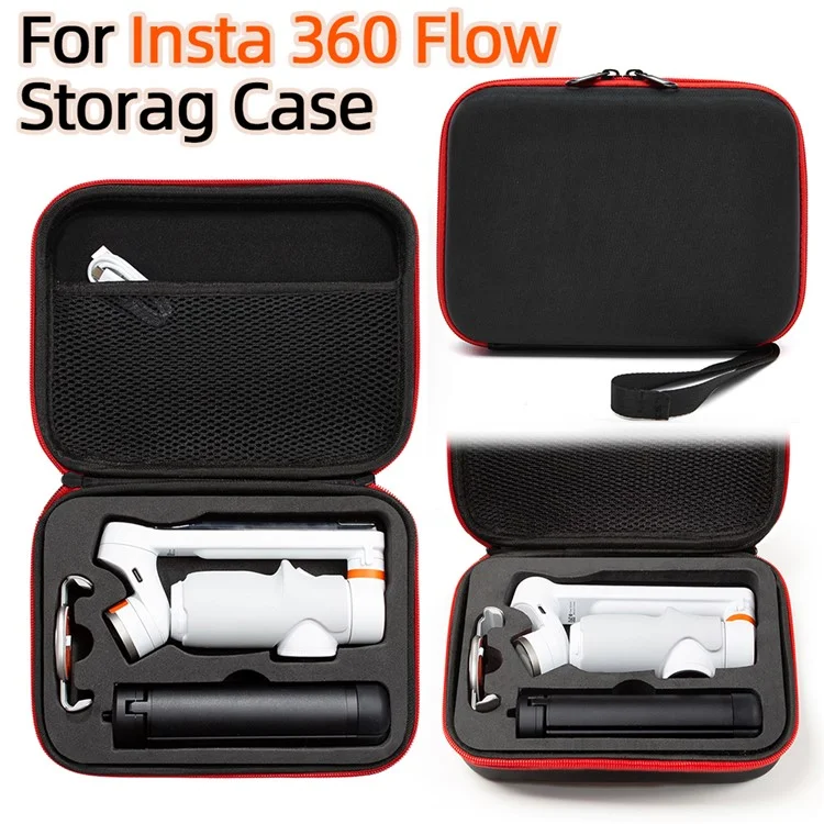 Pour Insta360 Flow Portable Storage Bag EVA Hardshell Gimbal Stabilizer Carrying Case - Noir
