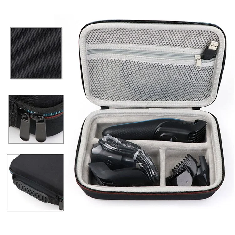 For Braun MGK3020 / 3060 / 3080 Hair Clipper Razor Zipper Storage Bag Shockproof EVA Handbag