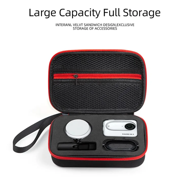 Carrying Case for Insta360 Go 3 / Go 3S Storage Bag Ant Cloth+EVA Mini Protective Case - Black