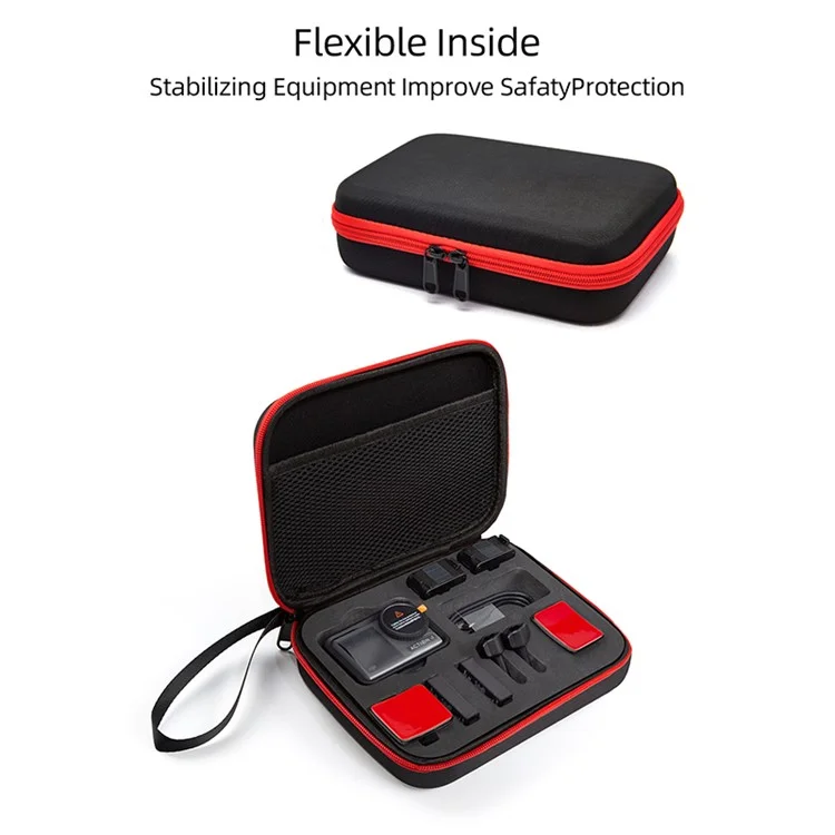 For DJI Action 5 Pro / 4 / 3 Portable Sports Camera Storage Bag Shockproof EVA Carrying Case - Black