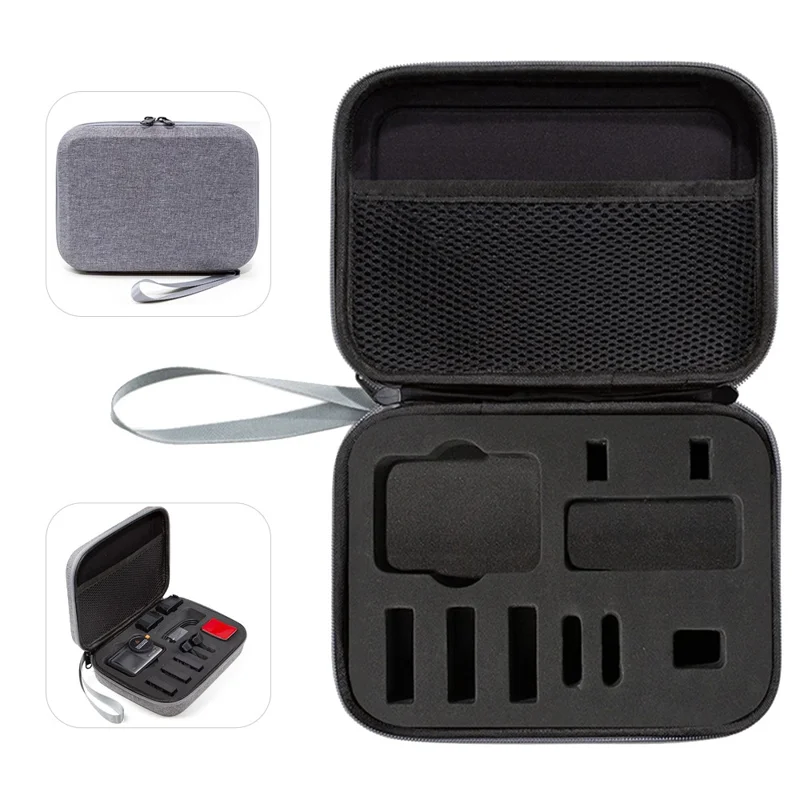 For DJI Action 5 Pro / 4 / 3 Portable Sports Camera Storage Bag Shockproof EVA Carrying Case - Grey