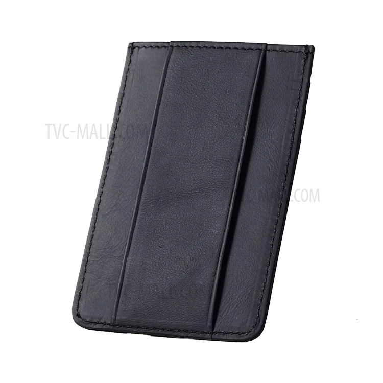 GUBINTU G111 Anti-theft RFID Protected Genuine Leather Credit Card Money ID Pocket Holder - Black