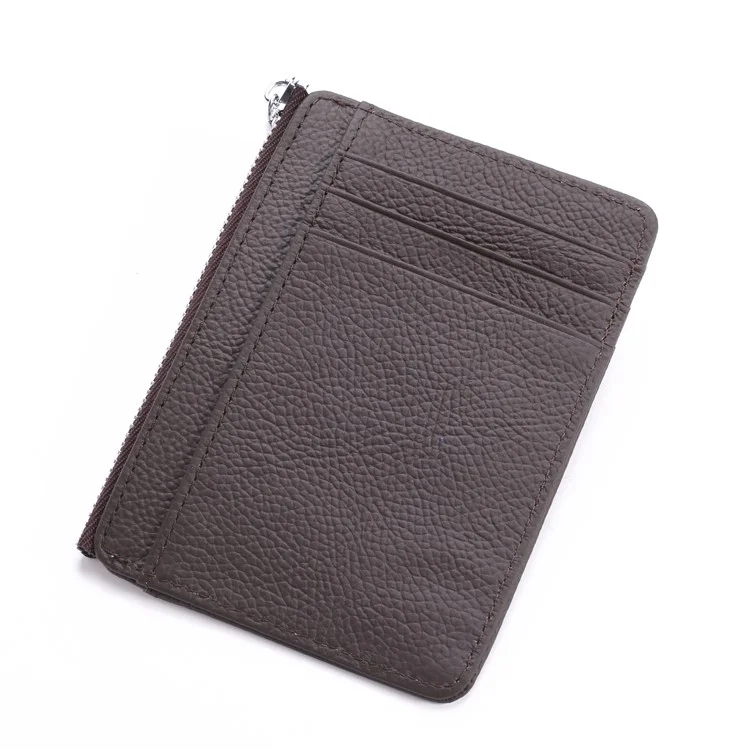 GUBINTU 417 RFID Protected Genuine Leather Wallet Credit Card Money ID Pocket Holder - Coffee