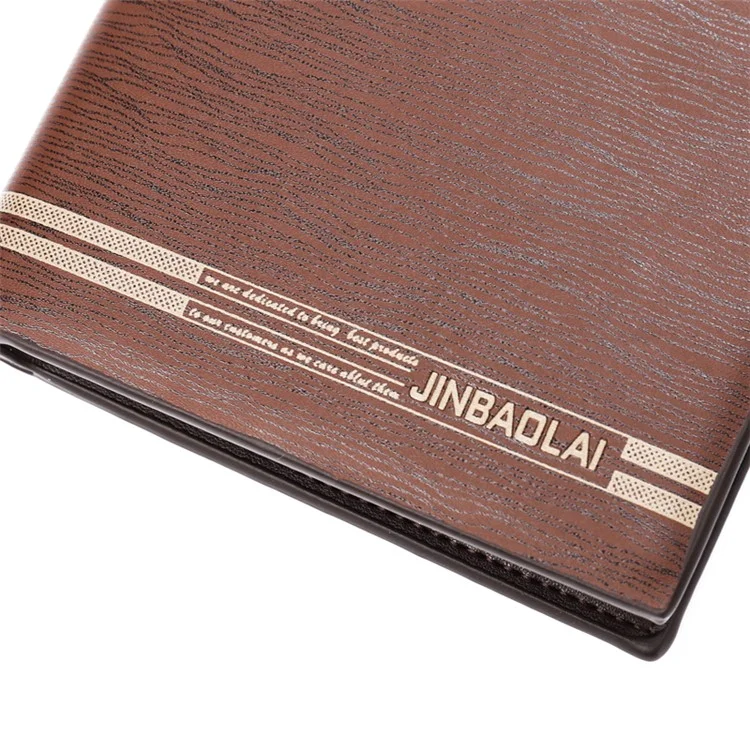 Jinbaolai Multipururoa PU Cuero Vintage Tri-fold Short Billet - Estilo Horizontal