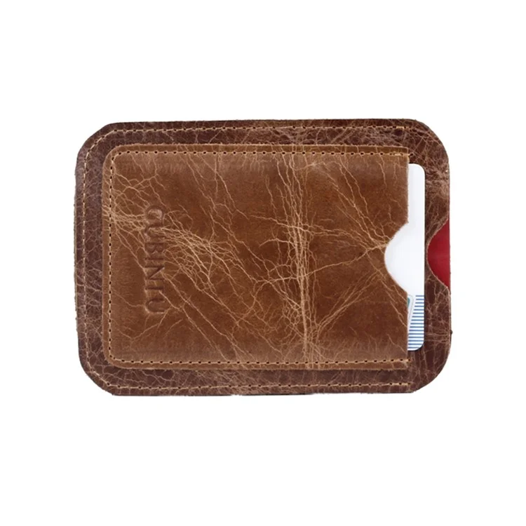 Porte-cartes En Cuir Véritable Portable