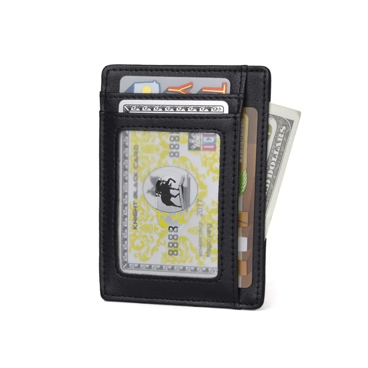 Anti-magnetic Men's Genuine Leather Card Holder ID Card Holder Case