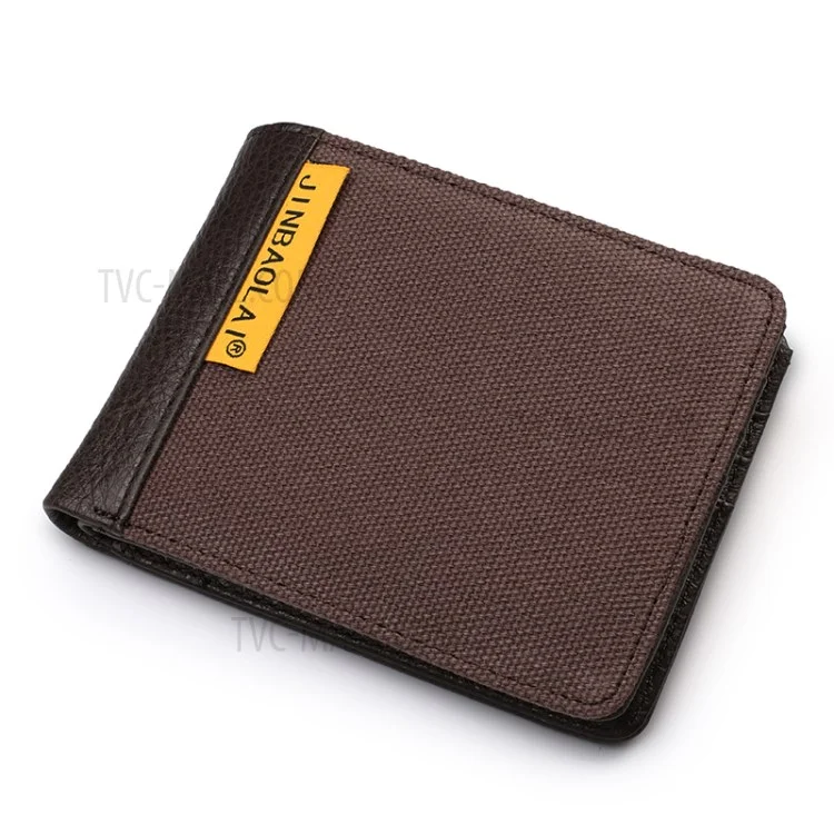 Leisure Men Genuine Leather Short Purse Card Coin Holder Bi-fold Wallet - Style B/Coffee