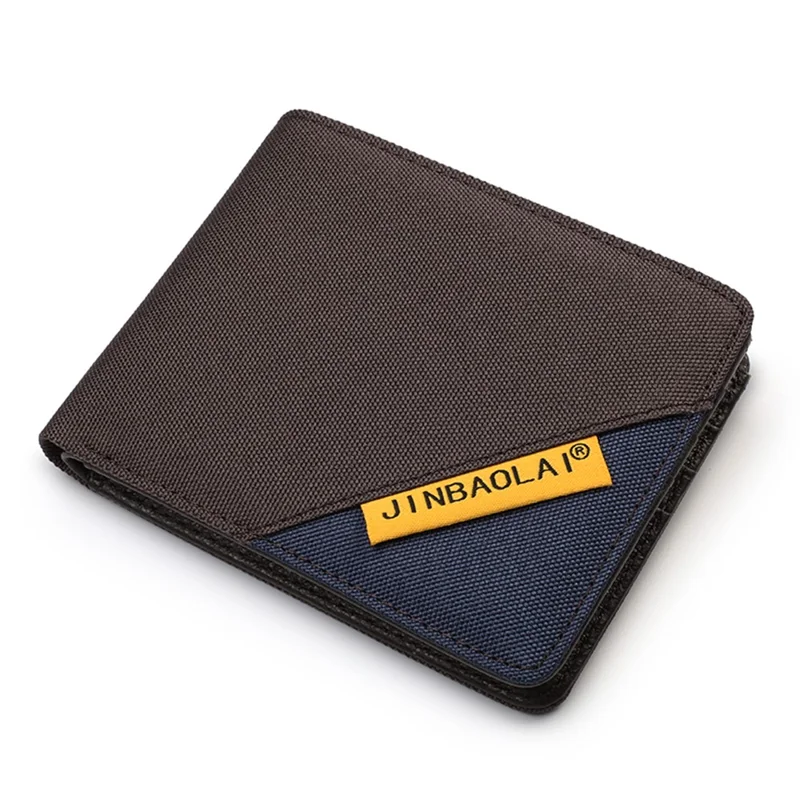 Leisure Men Genuine Leather Short Purse Card Coin Holder Bi-fold Wallet - Style C/Coffee