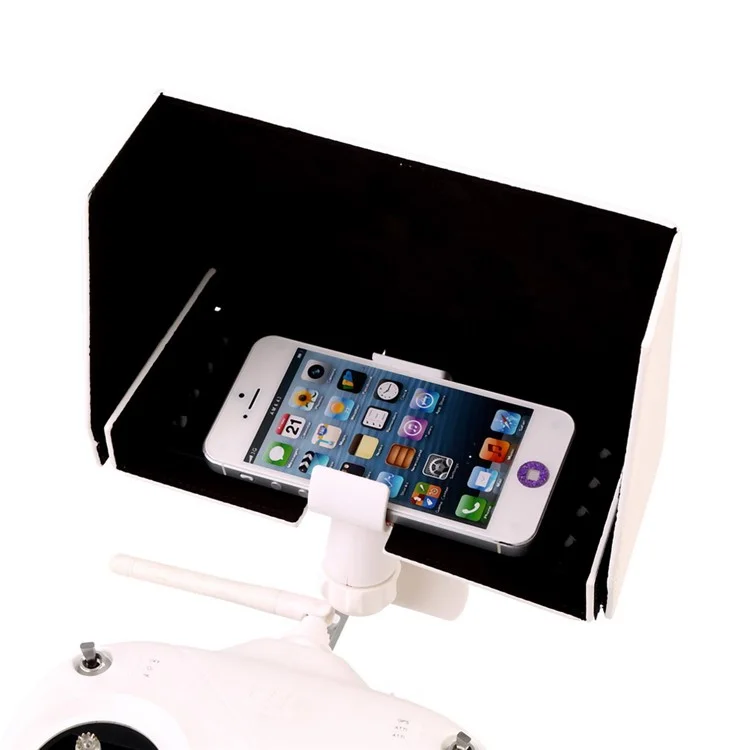 White 5.5-inch Phone Sunshade Visor Hood Plate for DJI Phantom 2/3 Remote RC Quadcopter Slide