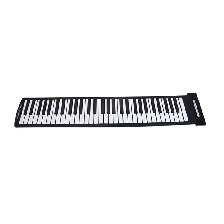 MIDI Flexible Silicone Keyboard Roll Up USB Electronic Piano with 61 Keys - US Plug