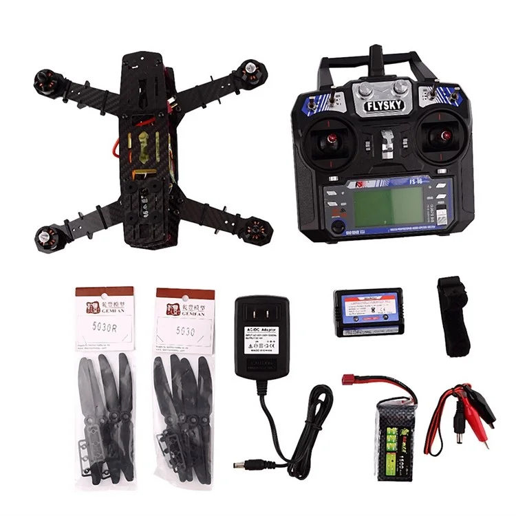 OCDAY Carbon Fiber QAV250 4-Axis Quadcopter Ready-to-fly Combo with Remote Control Flight Control Battery Motor ESC etc