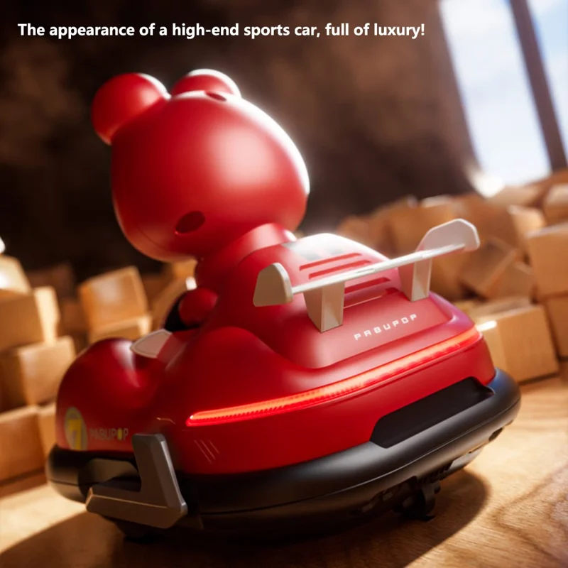 4DRC Y7 Remote Control Bumper Car with Light and Music Pop-Up Doll Children Battle Toy, 1 Battery - Red