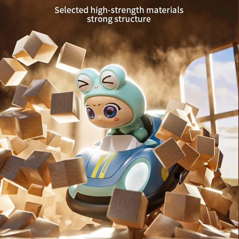 4DRC Y7 Remote Control Bumper Car with Light and Music Pop-Up Doll Children Battle Toy, 1 Battery - Red