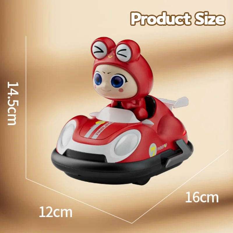 4DRC Y7 Remote Control Bumper Car with Light and Music Pop-Up Doll Children Battle Toy, 1 Battery - Red