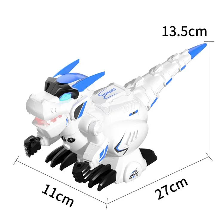 R25 Programação Inteligente Controle Remoto Dinosaur Dinosaur Toy, Controle Remoto + Controle Remoto de Detecção de Gestos - Azul