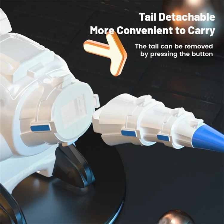 R25 Programação Inteligente Controle Remoto Dinosaur Dinosaur Toy, Controle Remoto + Controle Remoto de Detecção de Gestos - Azul