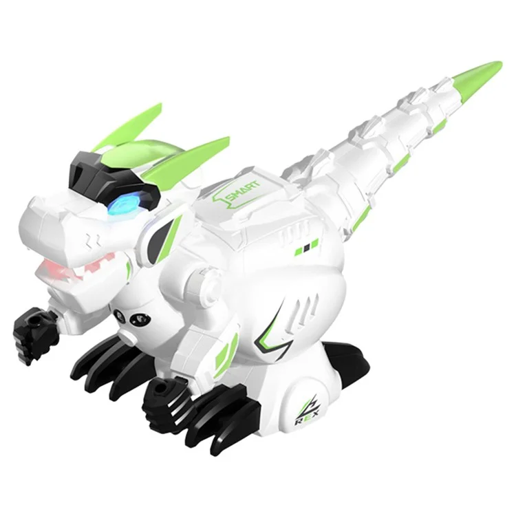 R25 Intelligent Programming Remote Control Dinosaur Electric Dinosaur Toy, Remote Control + Gesture Sensing Remote Control - Green