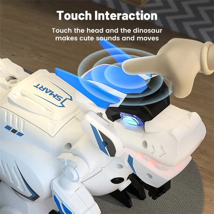R25 Intelligent Programming Remote Control Dinosaur Electric Dinosaur Toy, Remote Control + Gesture Sensing Remote Control - Green