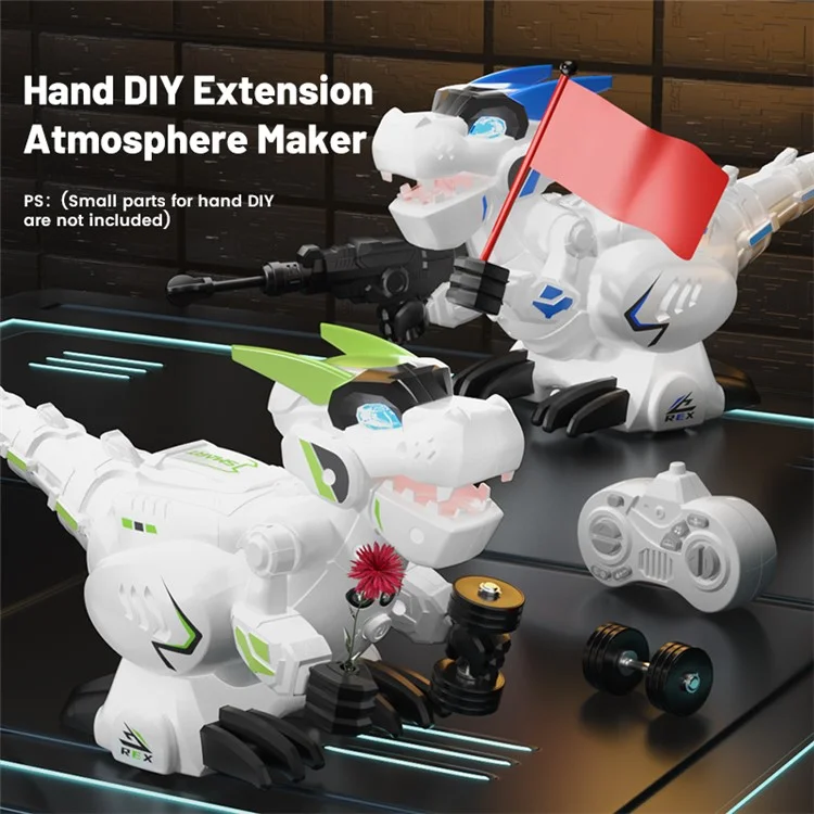 R25 Programação Inteligente Controle Remoto Dinossauros Sensoros de Gesto de Dinosauro Toy, 1 Controlador Remoto - Azul