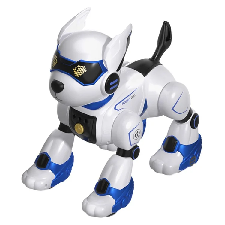 R27 Intelligent Voice Control Stunt Robot Dog Kids Remote Control Electronic Dog Toy, 1 Battery - Blue