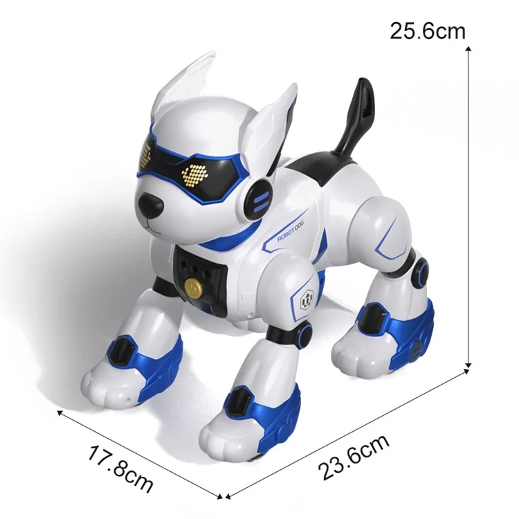 R27 Intelligent Voice Control Stunt Robot Dog Kids Remote Control Electronic Dog Toy, 1 Battery - Blue