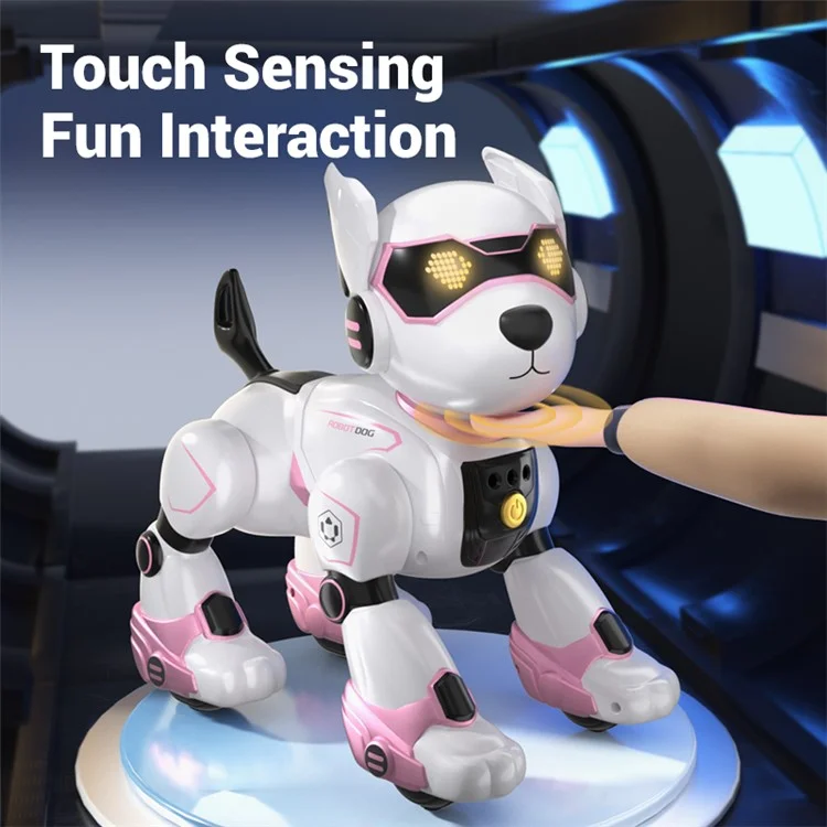 R27 Intelligent Voice Control Stunt Robot Dog Kids Remote Control Electronic Dog Toy, 1 Battery - Blue