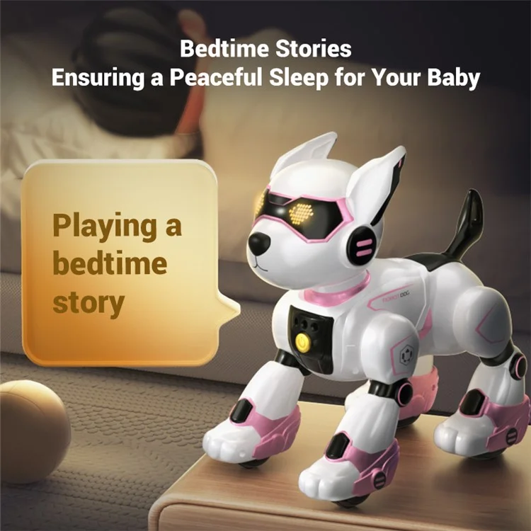 R27 Intelligent Voice Control Stunt Robot Dog Kids Remote Control Electronic Dog Toy, 1 Battery - Blue