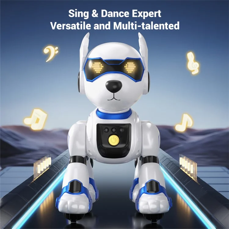 R27 Intelligent Voice Control Stunt Robot Dog Kids Remote Control Electronic Dog Toy, 1 Battery - Blue