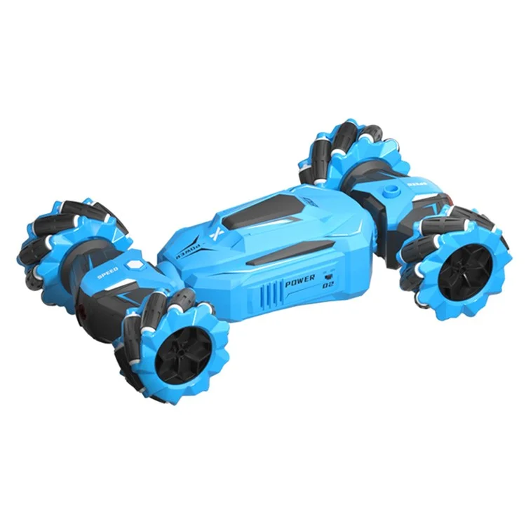 Q177 RC Stunt Twister Car Music Light Kids 2.4g Fernbedienung Vierradautospielzeug, 1 Batterie - Blau