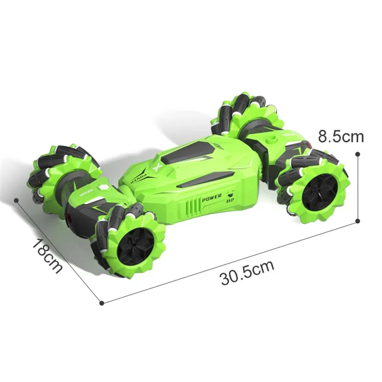 Q177 RC Stunt Twister Car Music Light Kids 2.4g Fernbedienung Vierradautospielzeug, 1 Batterie - Blau