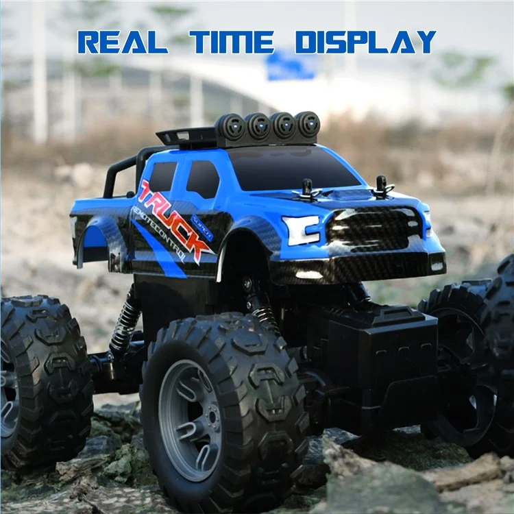 Q178 4WD Rock Climbing Off-Road Vehicle Cool Light Children Toy 2.4G Remote Control Car, 1 Battery - Blau