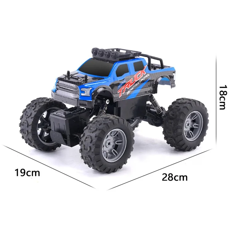 Q178 4WD Rock Climbing Off-Road Vehicle Cool Light Children Toy 2.4G Remote Control Car, 1 Battery - Blau