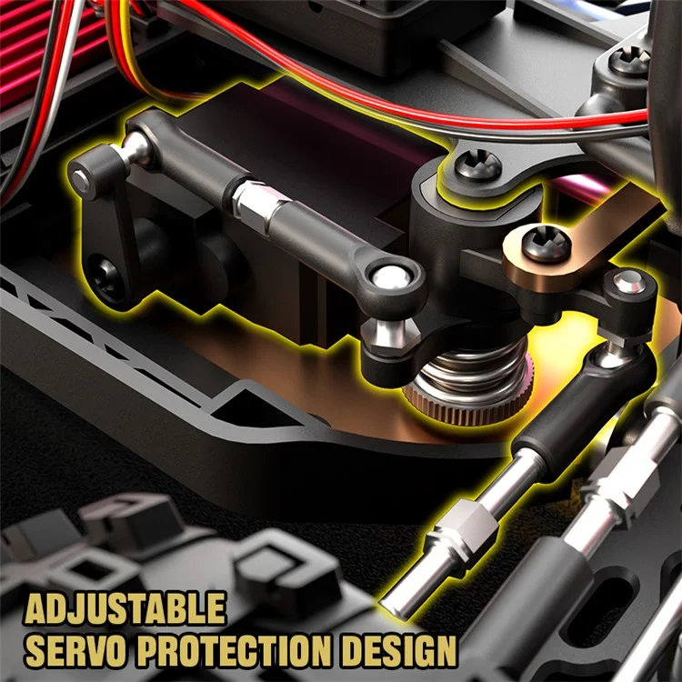 C8803 High-Speed Brushless 4WD Remote Control Car Alloy Simulation Off-Road Vehicle Toy, 1 Battery