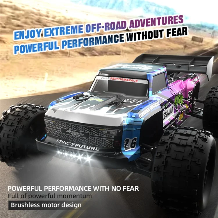 C8803 High-Speed Brushless 4WD Remote Control Car Alloy Simulation Off-Road Vehicle Toy, 1 Battery