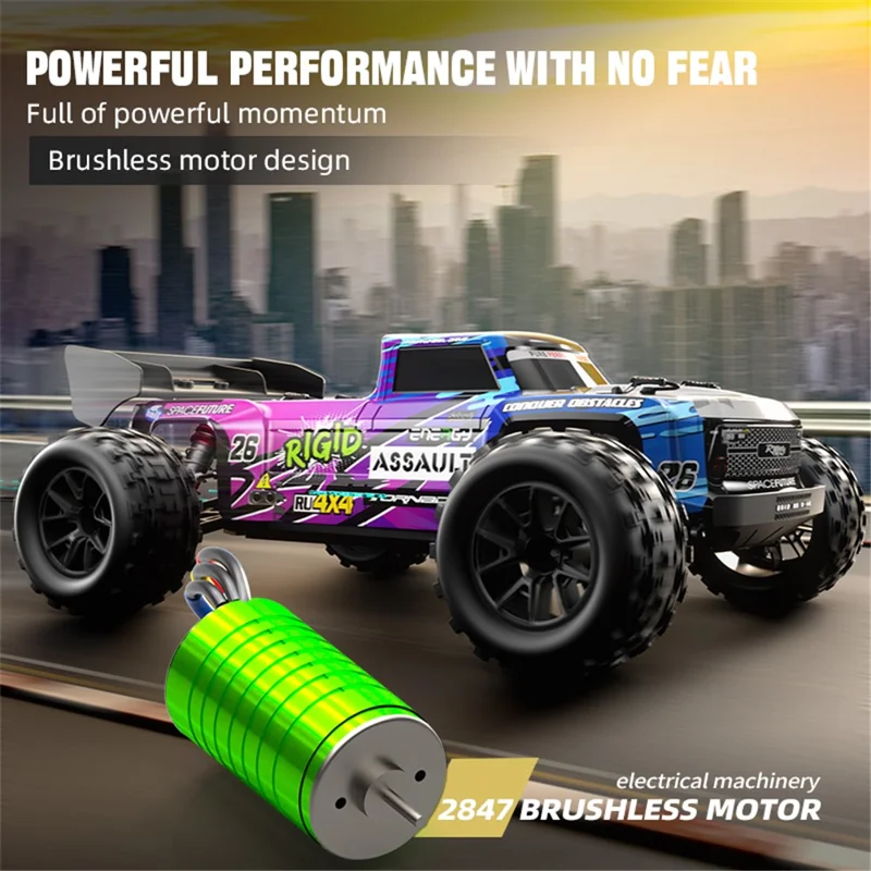 C8803 High-Speed Brushless 4WD Remote Control Car Alloy Simulation Off-Road Vehicle Toy, 1 Battery