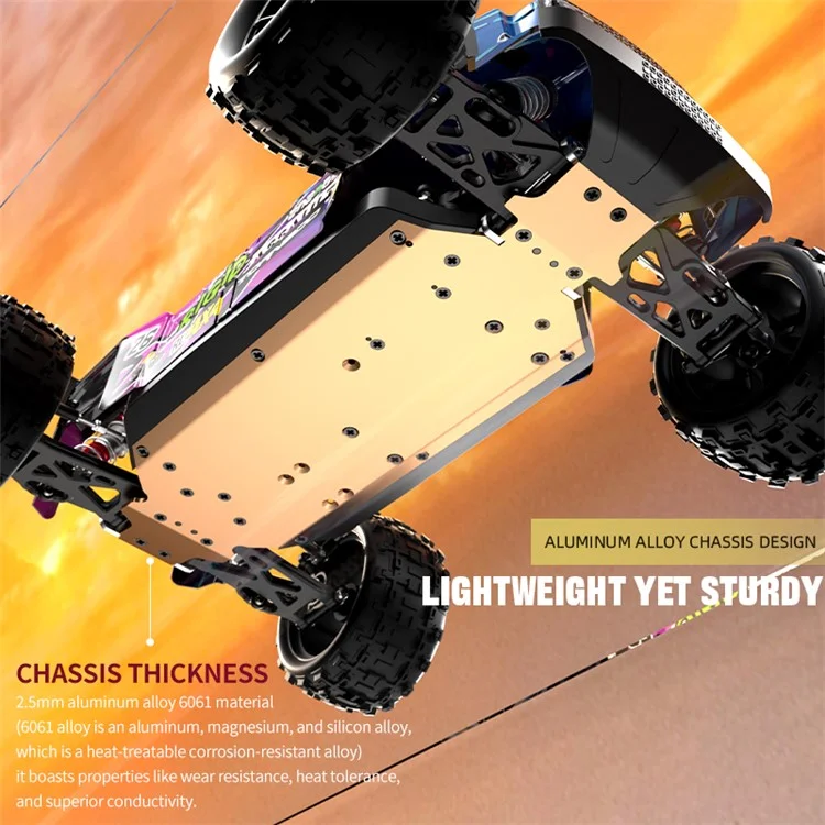 C8803 High-Speed Brushless 4WD Remote Control Car Alloy Simulation Off-Road Vehicle Toy, 1 Battery