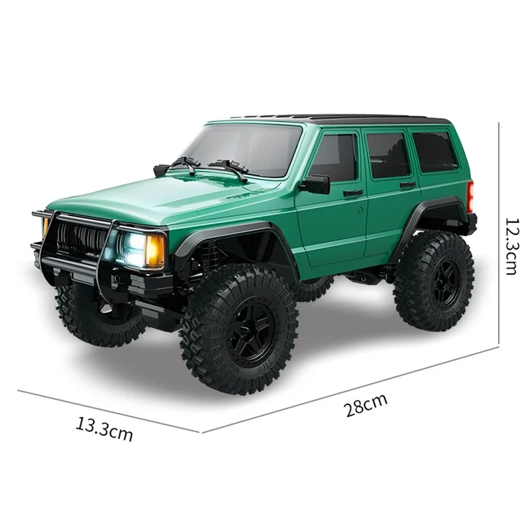 C8809 Simulation Chassis High Chassis Ort-rowat Chargine Car 4WD Absorbulable Temot Contorme Corty, 1 Batterie - Vert