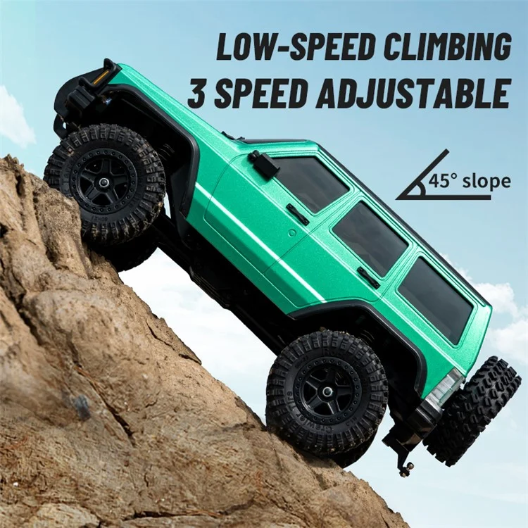 C8809 Simulation Chassis High Chassis Ort-rowat Chargine Car 4WD Absorbulable Temot Contorme Corty, 1 Batterie - Vert