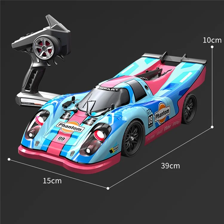 C8806 4WD Drift Racing Car Toy Brushless High-Speed 2.4G Wireless Remote Control Off-Road Car - Blue+Pink