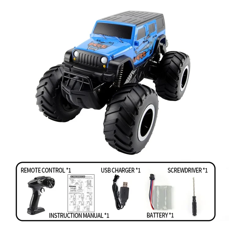 P127 Big Wheel Tresping Vehículo Todoterreno Alimto de Control Remoto Toy Kids Toy - Estilo A / Azul
